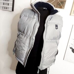 Boys grey puffer vest